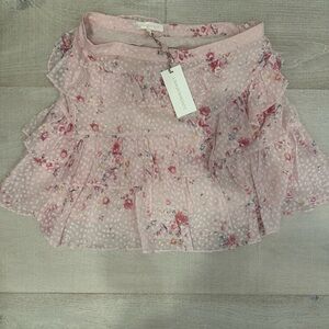 NWT LoveShackFancy Flower Imelda Bubbly Pink Skirt